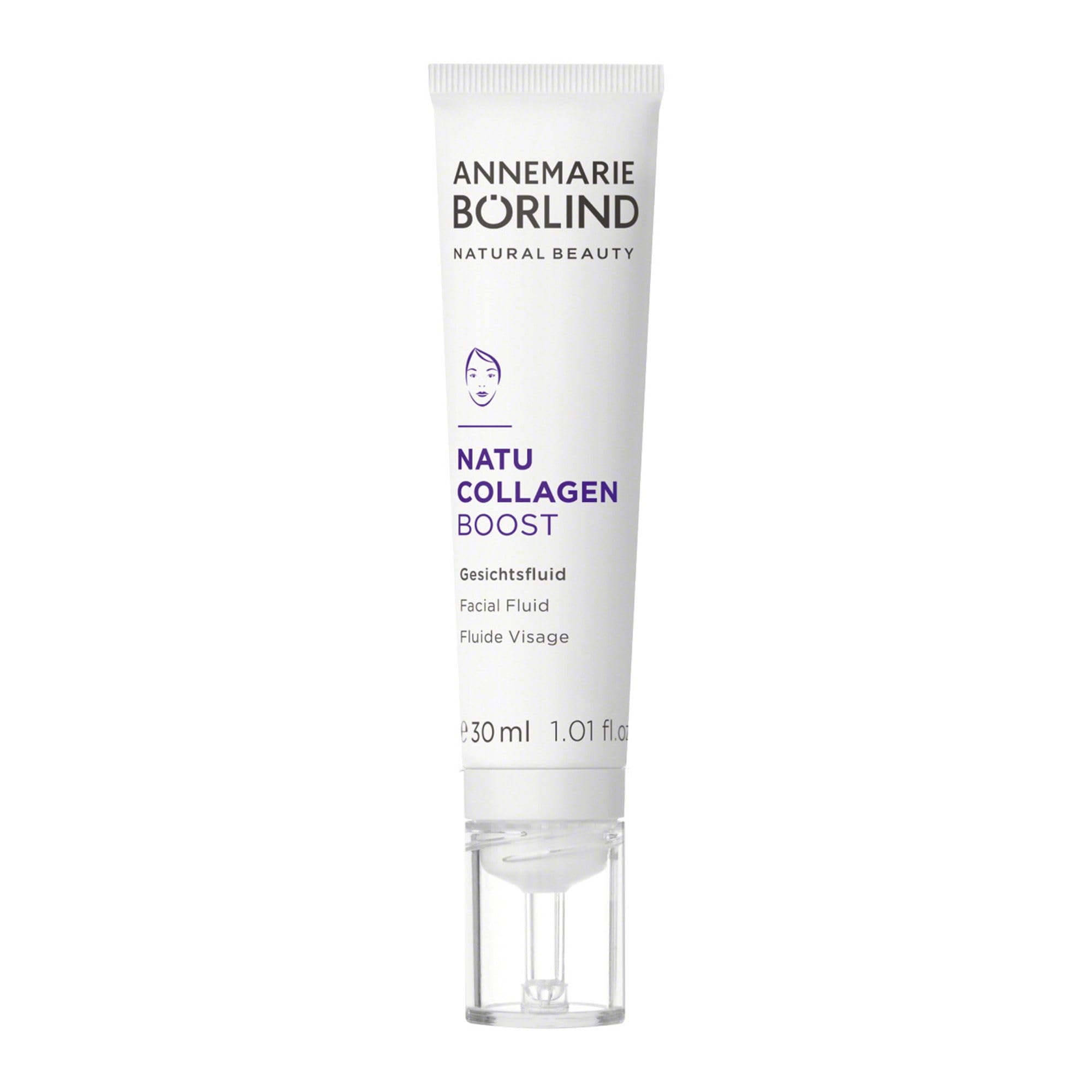 ANNEMARIE BÖRLIND NATUCOLLAGEN BOOST Gesichtsfluid 30ml | Feuchtigkeitsspendendes Gesichtsserum, Aktiviert Kollagenproduktion, Mildert Falten, Anti-Aging, Mit Veganem Kollagen