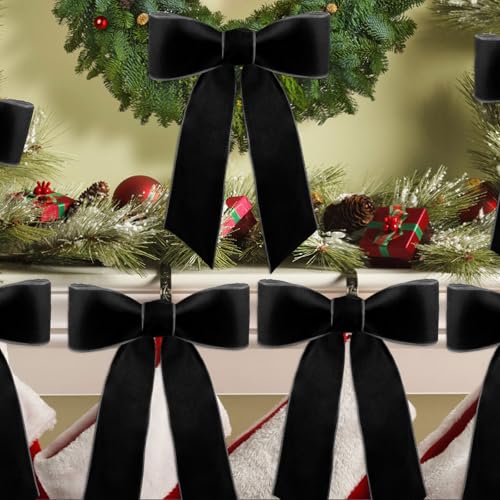 Image of Tsorode 10 Yards Black Velvet Ribbon 1 Inch for Christmas Tree,Velvet Christmas Ribbon for Gift Wrapping Crafts Bow Wreath Holiday Decorations (Black, 1 1 /2 inch-10 Yard)