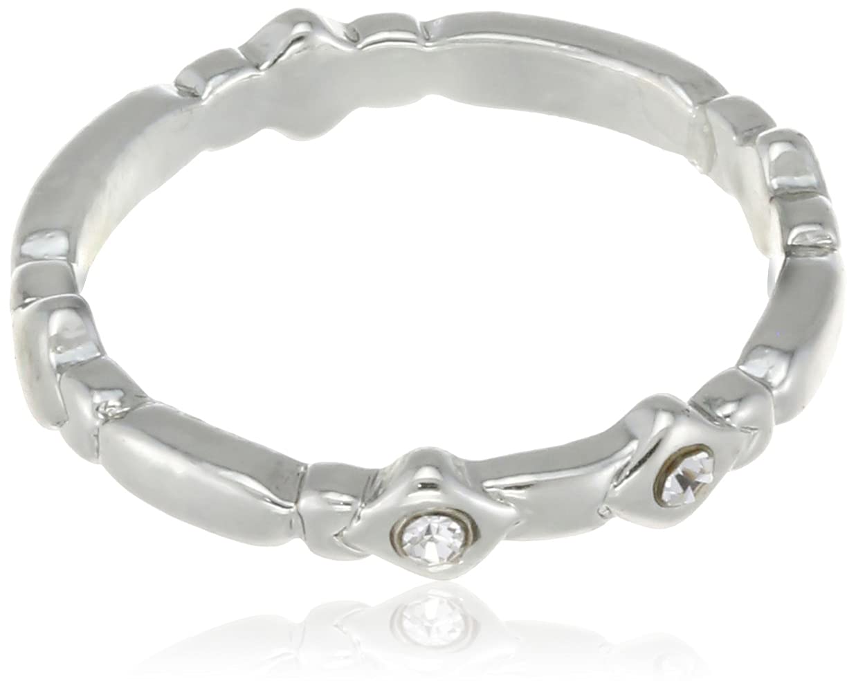 Estele Rhodium Plated Sleek Sovereign Ring for Women with Austrian Crystal (B093TKX3CB) Amazon Price History, Amazon Price Tracker