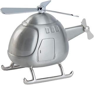 EXCEART Metal Coins Boys Piggy Banks for Kids Metal Piggy Bank Helicopter Model Piggy Bank for Boys Kids Piggy Bank Cool Office Desktop Ornament Savings Box Toy Money Pot Vintage Ornaments