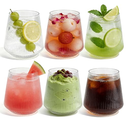 EHLOPMN 40 Pack 13.5oz Clear Plastic Stemless Wine Glasses
