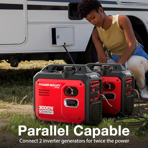 Image of PowerSmart 3000 Watt Portable Inverter Generator for Camping or Home Use
