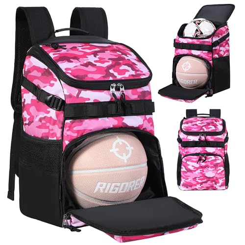 Image of Basketball Backpack Women Fit Soccer Volleyball Baseball Football Sports Backpack Training Equipment Bag for Team