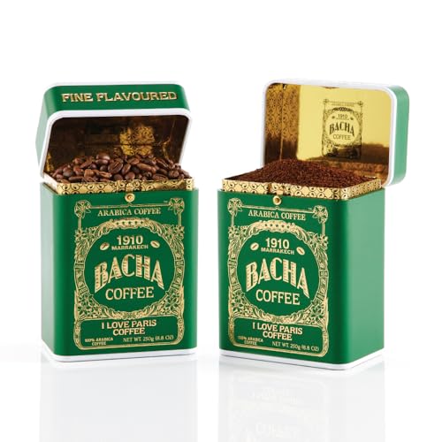 Bacha Coffee | I Love Paris Fine Flavoured Signature Nomad Collection, 100% Arabica Whole & Ground Beans Bundle