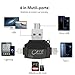immagine 3AUELEK 4 in 1 Lettore di Schede di Memoria Esterni Lightning USB 2.0 Flash Drive Reader Card con connettore di Tipo C USB TF e Funzione di OTG per iPhone/iPad/Nuovo MacBook PRO/Android