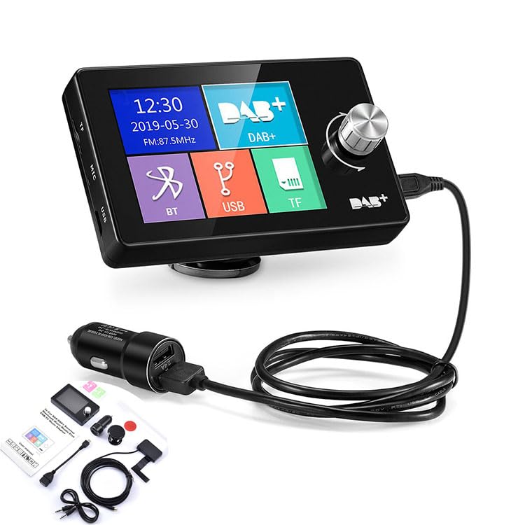 Autoradio digitale DAB+ Schermo da 2,8 pollici Bluetooth Video Display Trasmettitore FM Autoradio MP3 Trasmissione digitale Ricevitore AUX FM