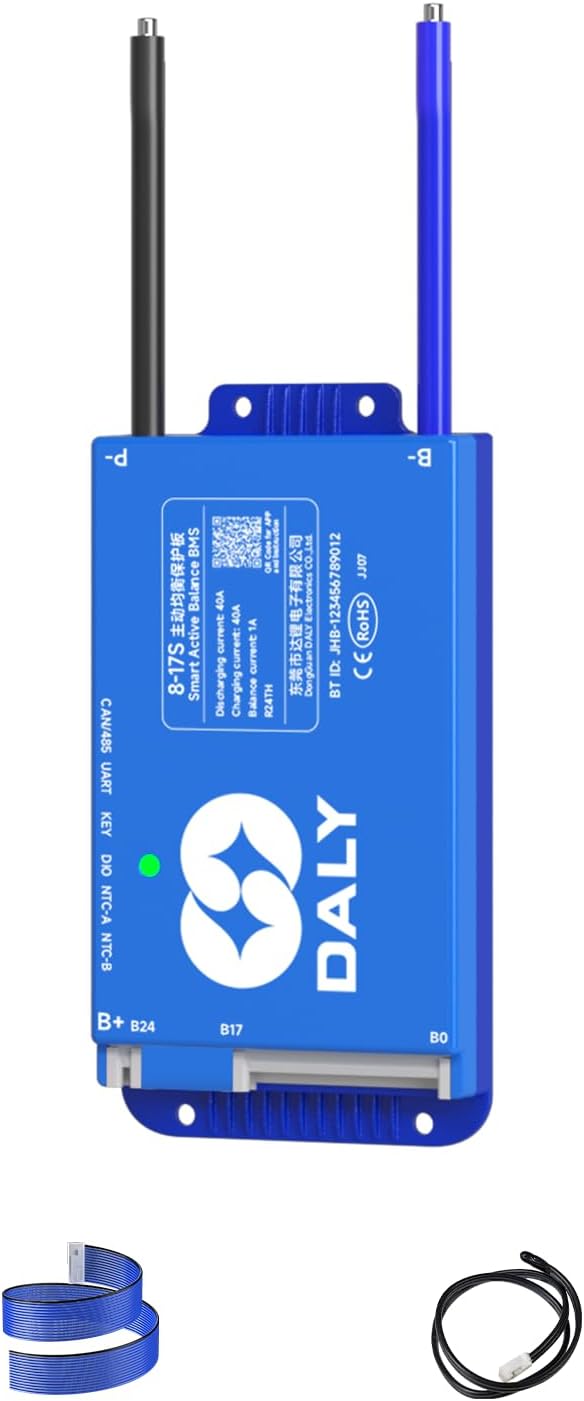 100BALANCE 40A 8-17S CAN BMS & Wi-Fi Set Smart Active Balance Protection Board Build-in Bluetooth & RS485/CAN Port