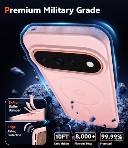 Image of FNTCASE for Google 11 Pro XL Case Matte Magnetic with Screen Protector | Compatible with Magsafe, Anti Yellowing Phone Cases, Slim, Rugged Shockproof Protective, Transparent Cell Cover