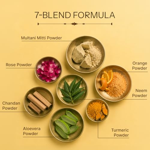 Image of TrendTree Ubtan Exfoliating Powder | Heritage Beauty Ritual with Sandalwood, Rose & Multani Mitti for Smooth, Radiant Skin | 115g