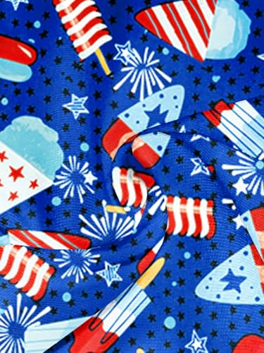 Remimi Unisex Kids 4th of July Shorts Flag Casual Knit Sweat Bottoms 5-14 Years2