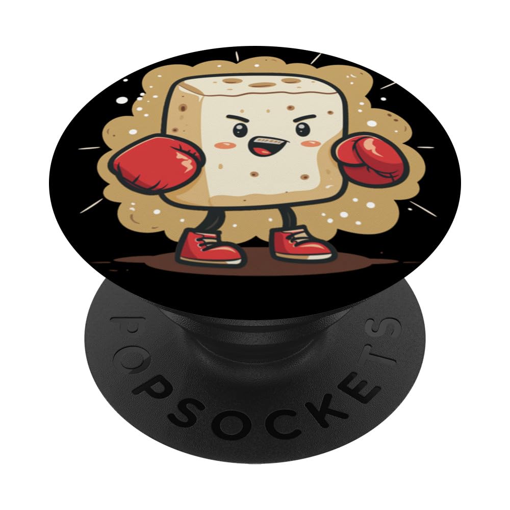 Awesome Marshmallow in Sports Costume for boxing Lovers PopSockets Swappable PopGrip