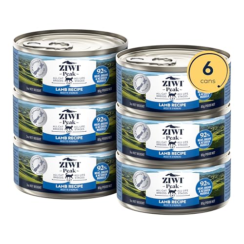 ZIWI Peak Canned Wet Cat Food – All Natural, High Protein, Grain Free, Limited Ingredient, with Superfoods (Lamb, Case of 6, 3oz Cans)