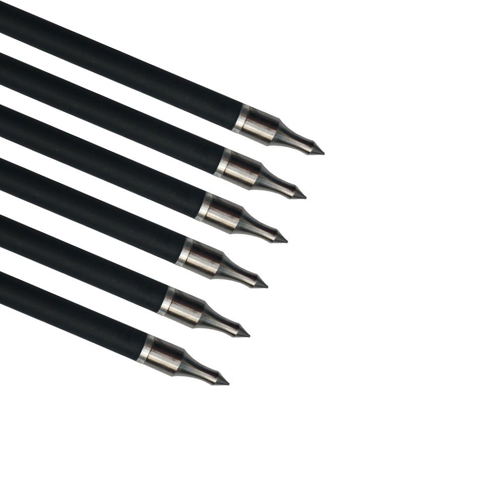12 flèches standard en carbone 30 0,76cm pour arc classique sur