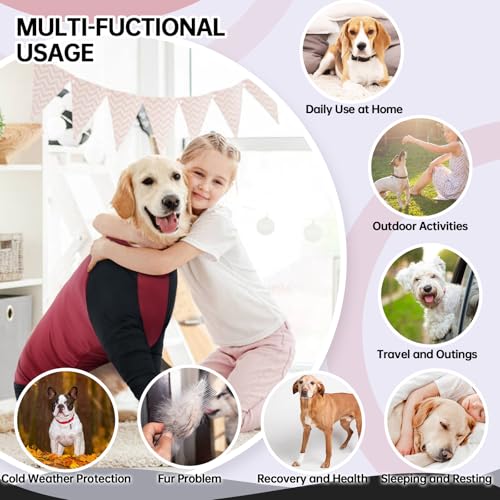 Hjyokuso Hundeoverall Mit Beinen, Hundeschlafanzüge, Hundepyjama Für Kleine Hunde, Hunde Schlafanzug Mit Reißverschluss, Body Hund Nach Op Für Chihuahua, Pomeranian, Yorkshire Terrier, Bichon Frisé