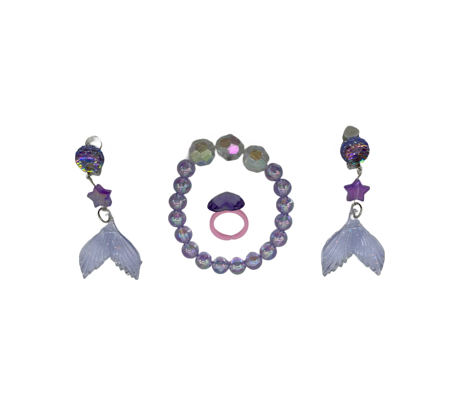 SYGA Baby Girl Cartoon Bracelet Ring Earrings Earclip Set Children Little Girls Jewelry 4 Pcs Set Kids Accessories (Transparent Purple) (B0B5DFFFGF) Amazon Price History, Amazon Price Tracker
