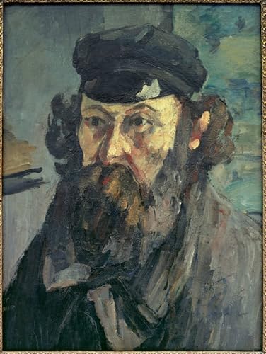 Cuadro en Lienzo Ritratto di Cézanne alla Casquette Paul Cézanne Decoración Pared Oficina 60x90