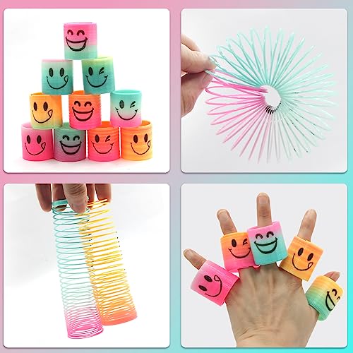 YESLUSY Regenbogenspiralen, Sprungfedern Spiralen Spielzeug, Party Mitgebsel, Lernspielzeug, Mitgebsel Kindergeburtstag Gastgeschenke, Kleine Geschenke für Kinder (30 Stück)