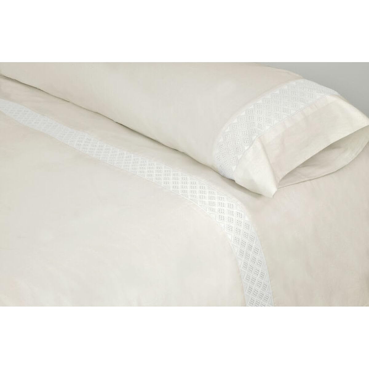 Pierre Cardin Elisa Beige Ivory Duvet Cover Set 135 Bed 2 Pieces