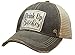 VINTAGE LIFE Distressed Washed Fun Baseball Trucker Mesh Cap (Drink up Bitches (Black))