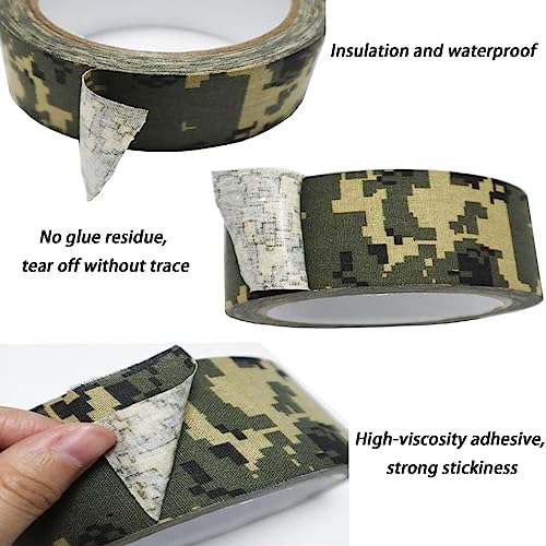 Zhi Jin 1Roll Camouflage Duct Tape Adhesive Cloth Camo Tapes For Hunting Outdoor Training Protective 50Mm X 10.9Yd Digital #TOP2