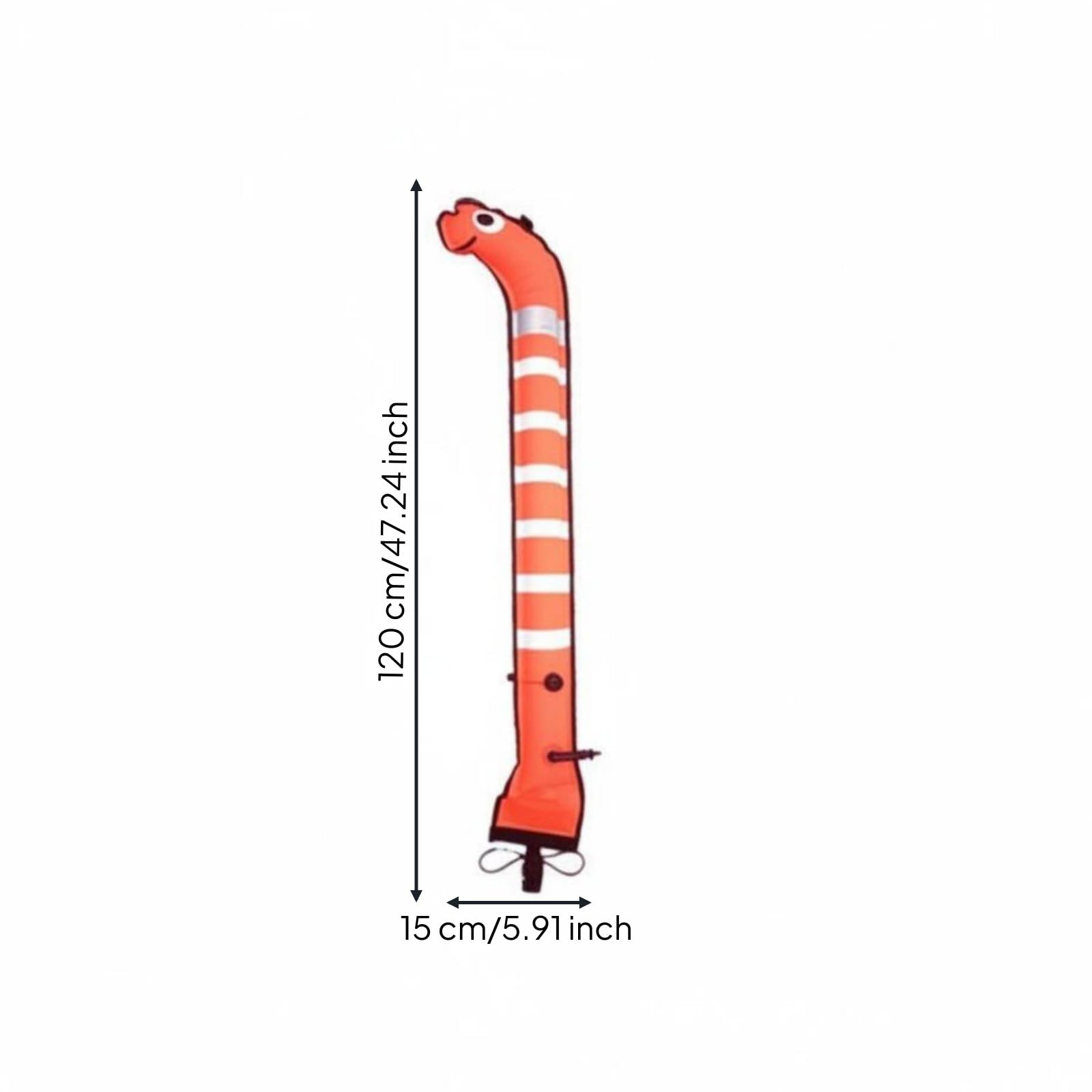 Bouée de Plongée Tube Signalisation Gonflable avec Bande Réfléchissante TPU et Nylon Renforcé pour Plongée Professionnelle Détente Aquatique