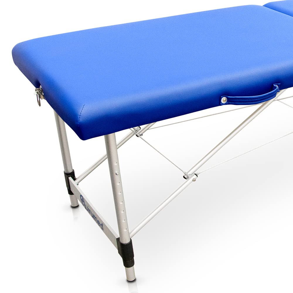 Klappbare Liege aus Aluminium Basic Plus 186 x 60 cm (Blau)