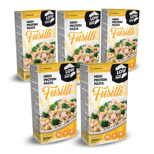 Forpro CarbControl 5er Packung High Protein Low Carb Pasta Fusilli - Gesund, Kohlenhydratarm, Langanhaltend sättigend, Vegan Nudeln
