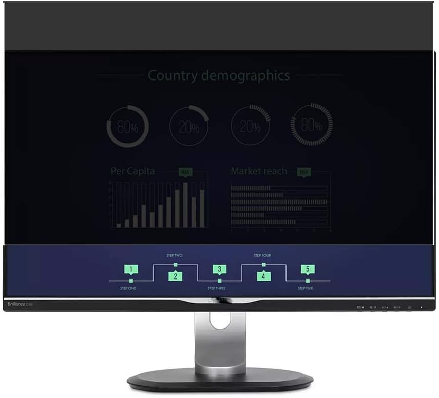 Puccy Privacy Screen Protector Film, compatible with Philips 258B6QUEB 00/01/11/27 25" Anti Spy TPU Guard （ Not Tempered Glass Protectors ）