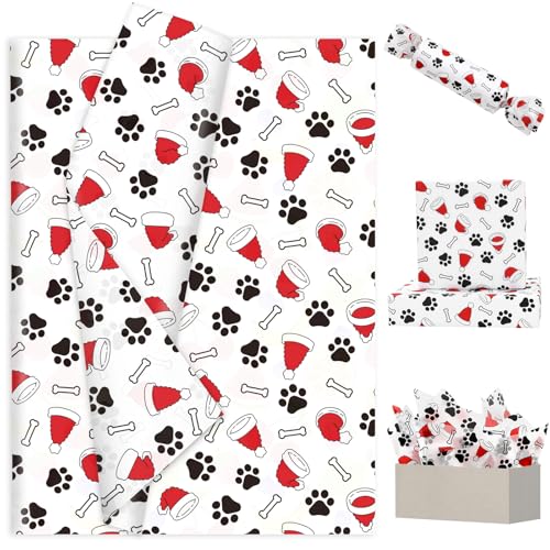 Papier de soie de Noël pour emballage cadeau décoratif et bricolage d'hiver DIY