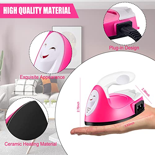 Mini Heat Press Small Iron Portable Heat Press Machine Mini Craft Iron with Charging Base Accessories for DIY T-Shirts, Shoes, Bag and Hats Heat Transfer Vinyl Projects - Image 3