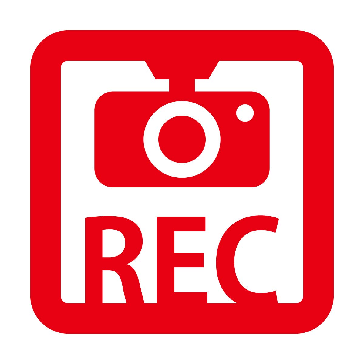 Amazon.co.jp: ドラレコ 録画中 撮影中 REC 防犯 セキュリティーマーク 