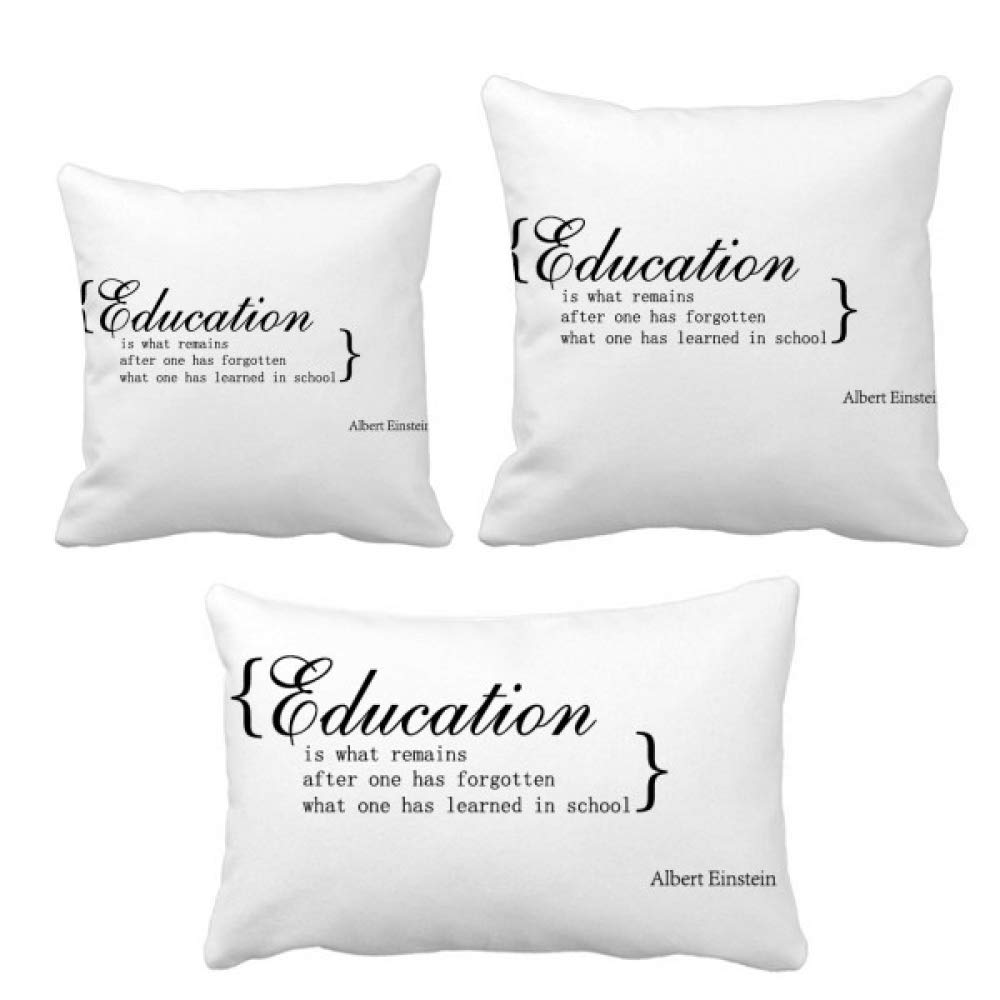 Parure de coussin avec citation inspirante sur l'éducation pour canapé