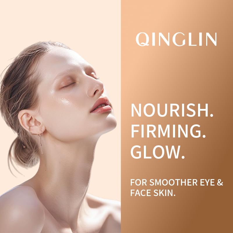 QINGLIN Ensemble crème pour le visage et les yeux - Crème raffermissante anti-rides polypeptide