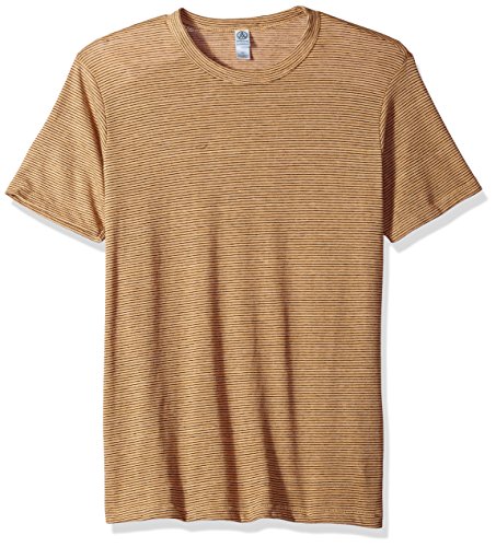 Alternative ECO Jersey Crew, Camel Olive dye Seaside Stripe, M
