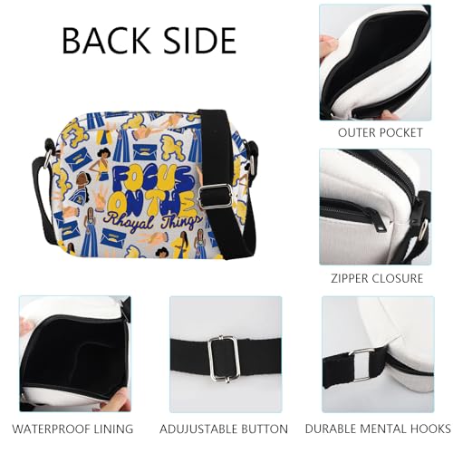 WSNANG Greek Sorority Crossbody Bag Pretty Poodle Gold & Royal Blue Shoulder Bag Greek Sorority Gift4