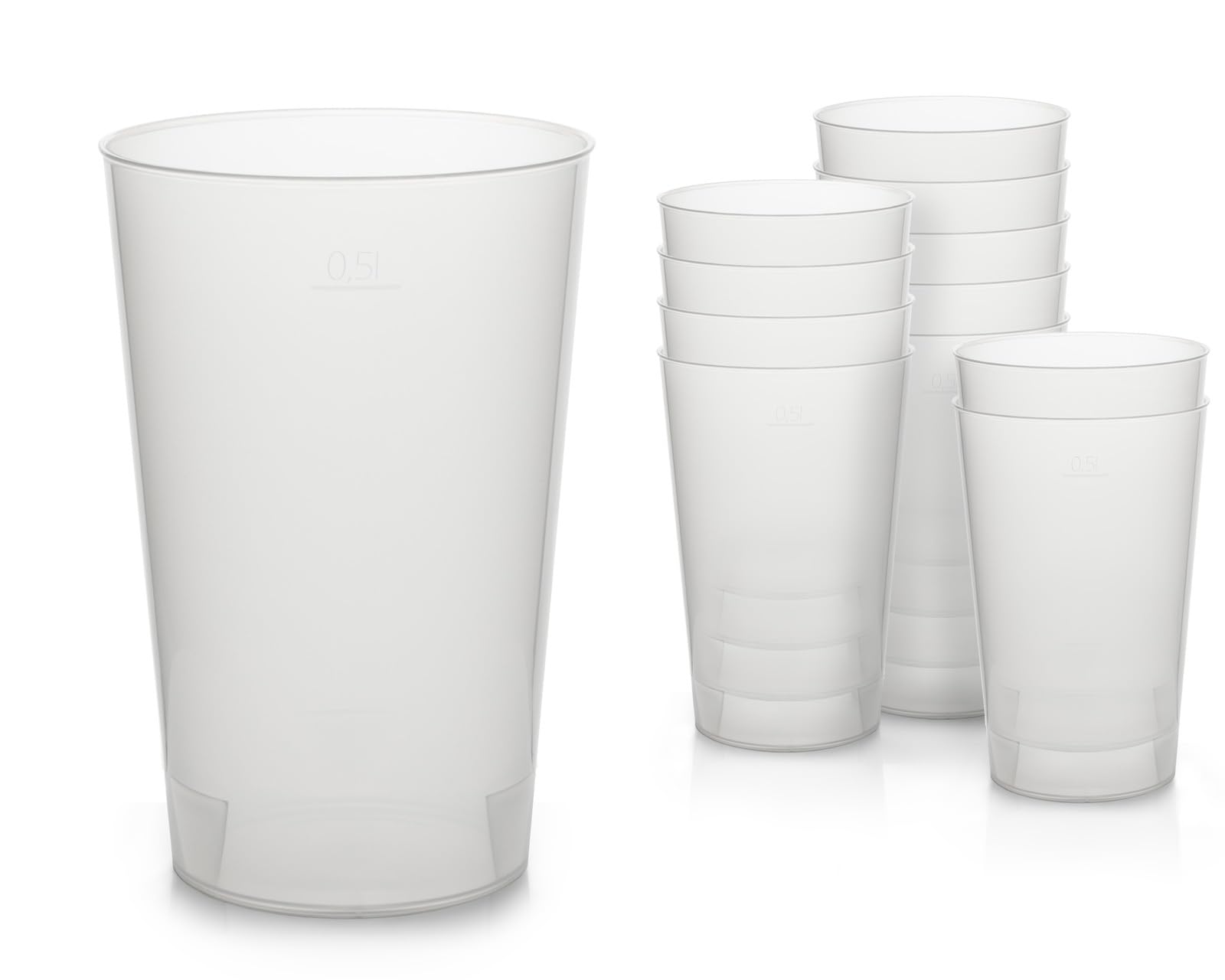 Octopus 336 vasos reutilizables de 500 ml, vasos de plástico irrompibles, vasos de plástico para fiestas y eventos