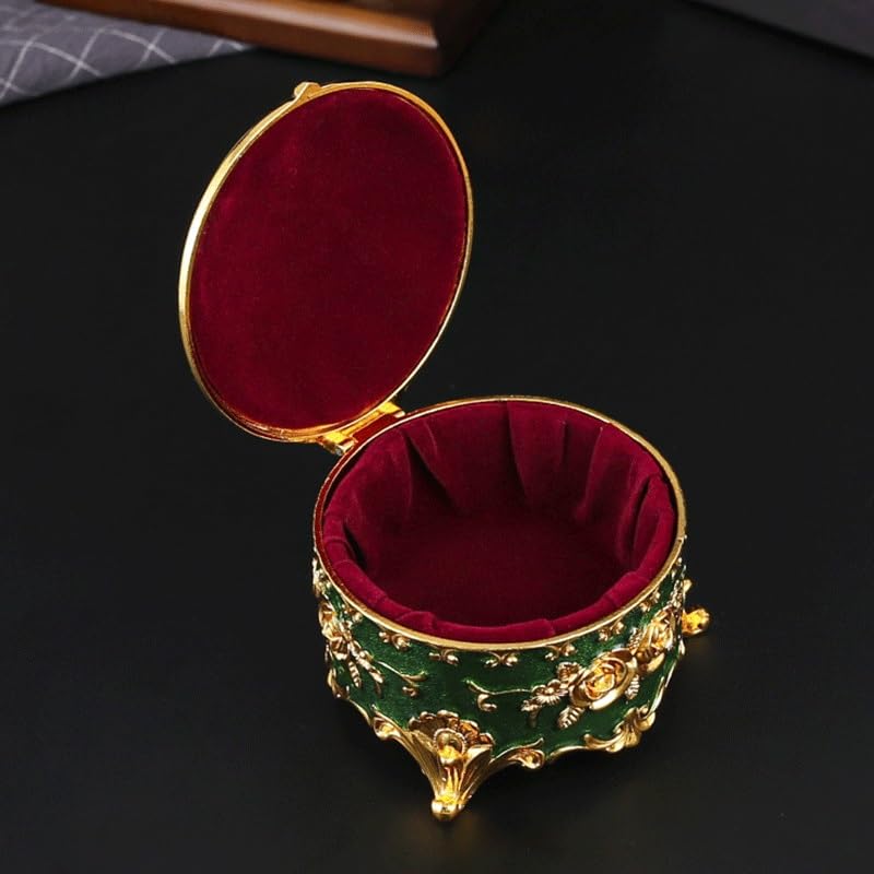Boîte à bijoux rose en émail le cadeau rétro idéal pour elle