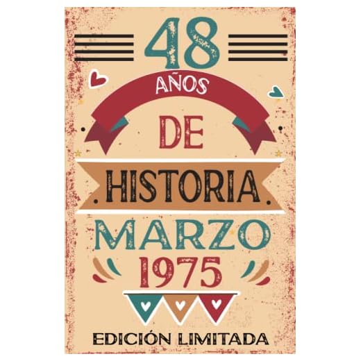 48 Años De Historia Marzo 1975: Libro de visitas, cuaderno, 110 páginas de felicitaciones, idea de regalo, regalo Para la esposa, novia, mujer, La madre