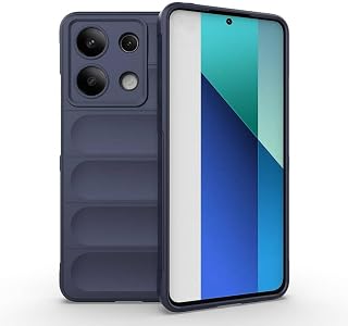 Aksesuarcim Xiaomi Redmi Note 13 4G ile Uyumlu Silikon Kılıf Yumuşak Esnek Mat Kamera Lens Korumalı İnce Kapak Etnik Lacivert