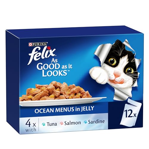 Purina Felix As Good As It Looks Doubly Delicious Wet Cat Food Ocean Menu (85g x 12)