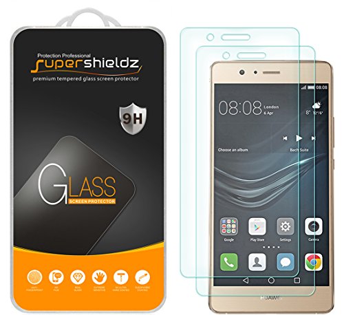 Supershieldz (2 Pack) Designed for Huawei (P9 Lite) Tempered Glass Screen Protector, Anti Scratch, Bubble Free