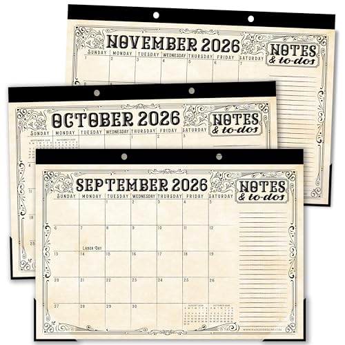 Hadley Designs Large Teacher Desk Calendar 2026-2027 - Desktop Calendar 2026 18-Month Desk Calendars for Home Office & Classroom Cute Classroom Must Haves Back to School Teacher Gifts