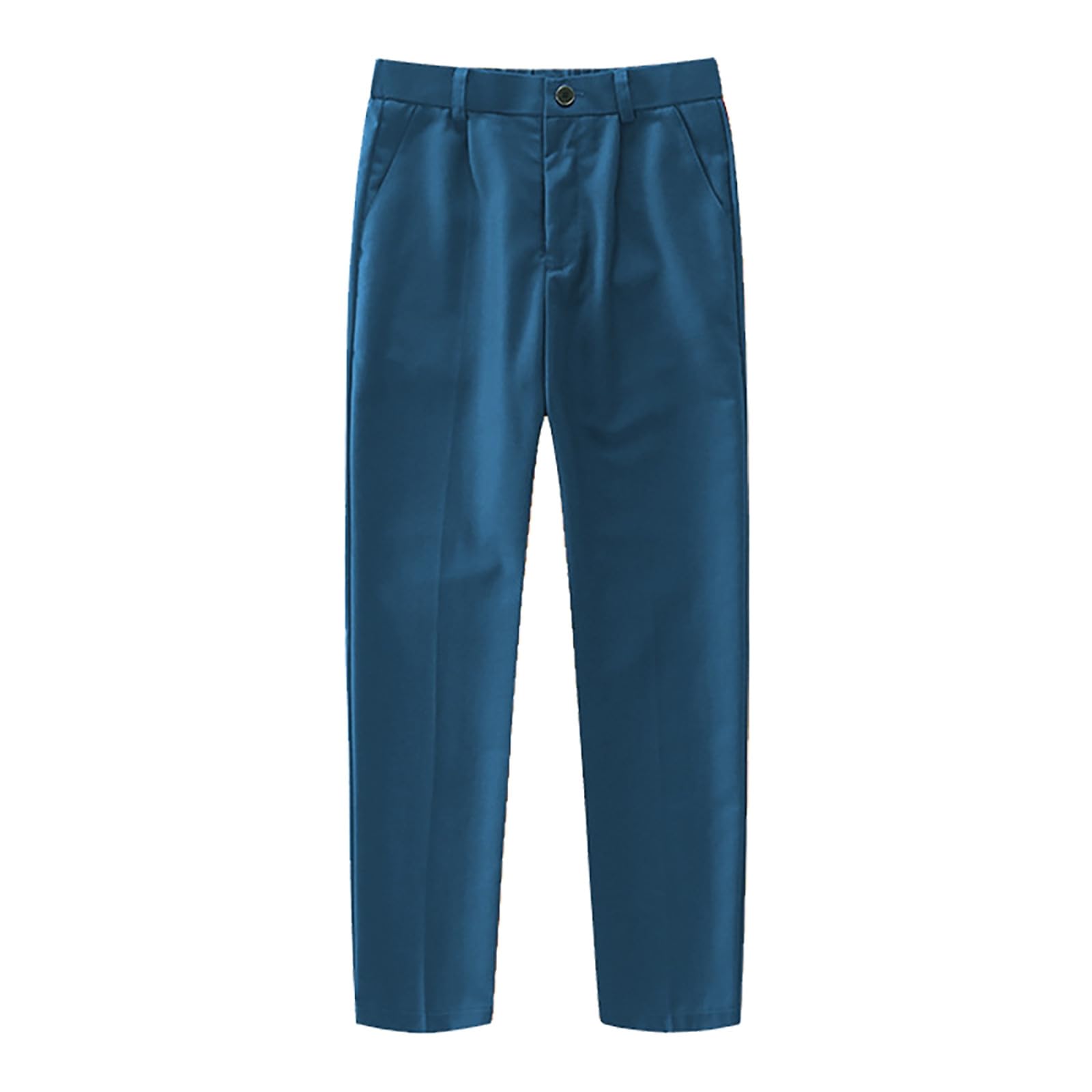 Pantalón de vestir genérico para niño, corte recto, talla ajustable para escuela, atuendo elegante para ceremonia, look chic niña niño de 5 a 14 años