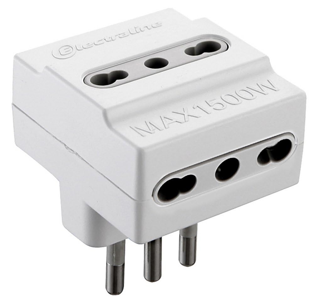 25PZ ADATTATORE TRIPLO 16A-3 PRESE BIPASSO ASSO FIGURA 10 BIANCO NextradeItalia Mod.FERX.FJCCH