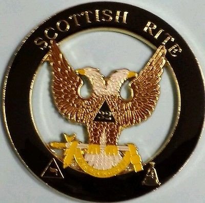 Freemason Scottish Rite Wings Up 32nd Degree Cut Out Car Emblem