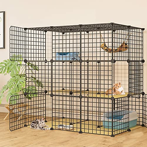猫ケージ キャットケージ 猫ケージ 超大型 猫ケージ キャットケージ 大型猫 おしゃれ 3段 4段 5段 6段ペット用品 お手入れ簡単 多頭飼い 組立簡単 室内飼い (Size : 111*75*109cm-E)