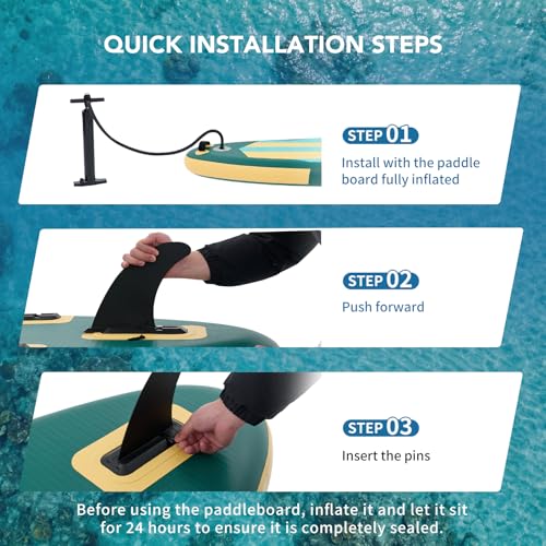 image for Sweetcrispy Inflatable Stand Up Paddle Board with Premium SUP Paddlebo