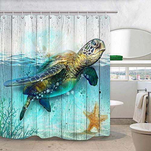 JOOCAR Design Shower Curtain, Tropical Rainforest Lush Green Foliage in Jungle, Waterproof Cloth Fabric Bathroom Decor Set with Hooks