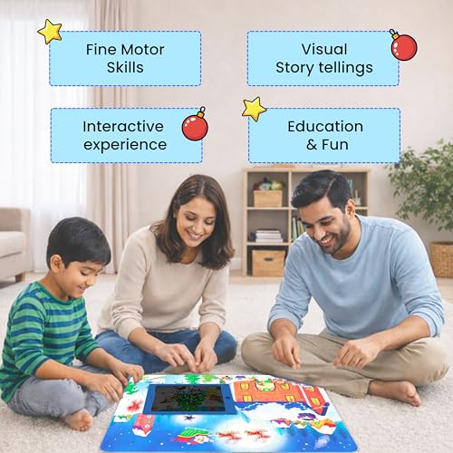 Image of Scanimaze Winter Wonderland Puzzle, Animated Puzzle & Game with scanning Lens, 56 piece Jigsaw Puzzle with 25 Riddle Cards, Educational STEM Toy, Gifts for Boys & Girls Ages 4,5,6,7