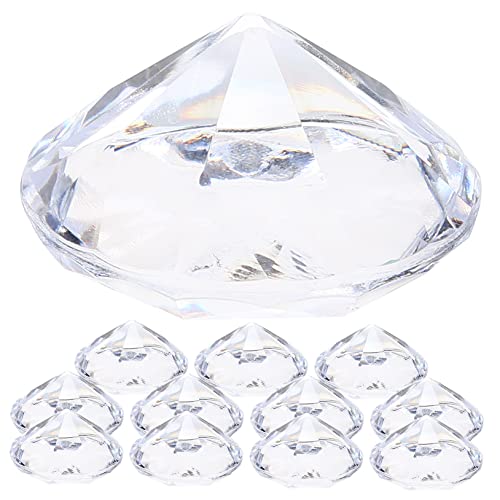SEWACC 12pièces Porte- De Table Forme De Diamant pour Décoration De Mariage Et Fête Supports pour Noms Et Numéros De Table Transparent